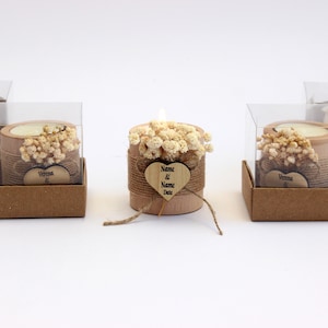 Personalized Bulk Wedding Gift - Wooden Candle Favors for Guest in Bulk ...