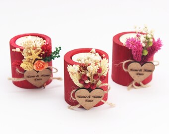 Rustic Wedding Favor,Bridal Baby Shower Favors ,Personalized Wedding Favors for Guests , Wooden Tealight Candle,Custom Wedding Favors Gift