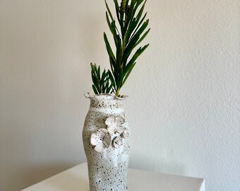 Large Flower Ceramic Vase, Modern Ceramic Vase, Flower Vase Asymmetric, Handmade Organic Look Pottery, D'Earth Pottery, Wabi Sabi Vase