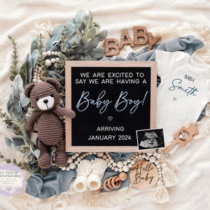 Boy Pregnancy Announcement Digital Baby Announcement Social Media Reveal Gender Reveal Its a boy Rainbow baby boy reveal Ideas Instagram