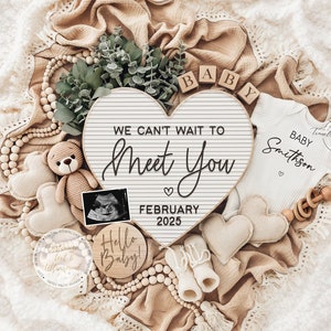 Pregnancy Announcement, Pregnancy Announcement Digital, Boho Pregnancy Reveal, Custom Maternity Announcement, Social Media Reveal, Meet You