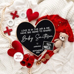 Valentine&#39;s Day Pregnancy Announcement: February Baby Reveal (Digital Download)