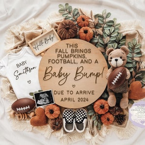 Fall Pregnancy Announcement Digital Baby Announcement Autumn Gender Neutral Reveal Girl Gender Reveal Boy Social Media Reveal Fall Pumpkin