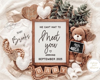 Digital Pregnancy Announcement Template: Gender Neutral Reveal (Instant Download)