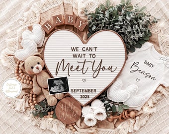 Editable Pregnancy Announcement Template: Gender Neutral Design (Digital Download)