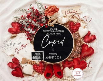 Valentines Pregnancy Announcement: Cupid Special Delivery (Digital Download)