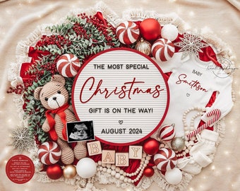 Weihnachten Schwangerschaftsankündigung: Feiertag Gender Reveal (Digitaler Download)