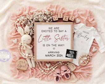 Girl Pregnancy Announcement: Little Sister Social Media Reveal (Digital)