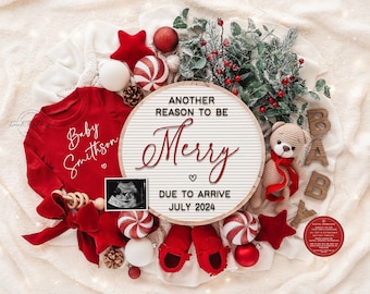 Weihnachten Schwangerschaftsankündigung: Feiertag Gender Reveal (Digitaler Download)