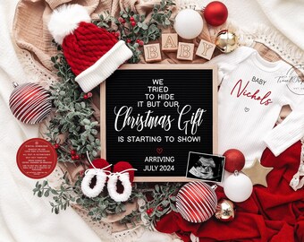 Christmas Pregnancy Announcement: Holiday Gender Reveal (Digital Download)