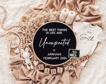 Editable Digital Pregnancy Announcement: Social Media Gender Reveal (Digital Download)