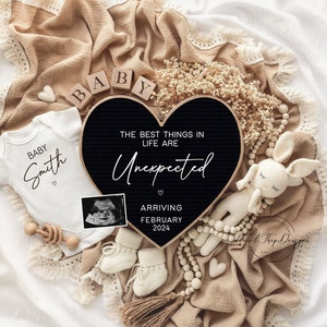 Digital Pregnancy Announcement: Gender Neutral, Editable Template (Digital Download)