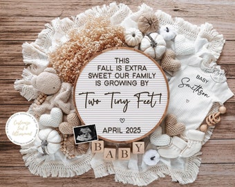 Fall Pregnancy Announcement: Gender Neutral Social Media Reveal (Digital)