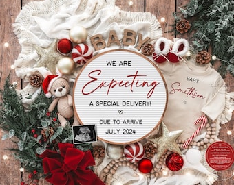 Christmas Pregnancy Announcement: Holiday Gender Reveal (Digital Download)