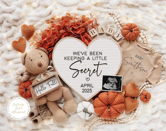 Fall Pregnancy Announcement: Gender Neutral Social Media Reveal (Digital Download)