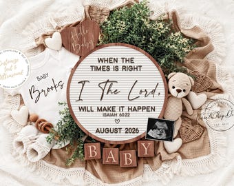 Religious Pregnancy Announcement: Gender-Neutral Baby Reveal (Digital Download)