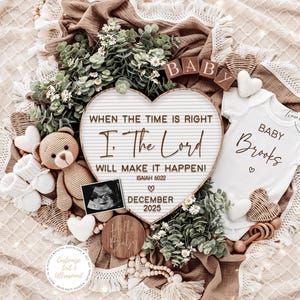 Religious Pregnancy Announcement, Digital Baby Announcement, Editable Template, Instant Download, Faith-Based Baby Reveal, Christian Reveal