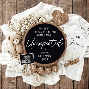 Editable Pregnancy Announcement Template: Social Media Baby Reveal (Digital Download)
