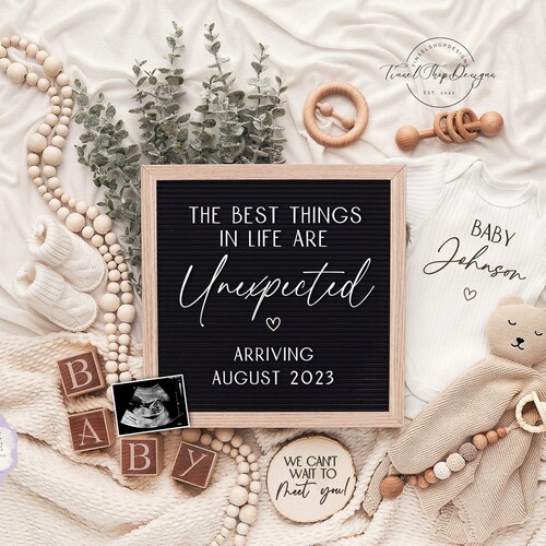 Digital Pregnancy Announcement / Social Media / Gender Neutral Etsy