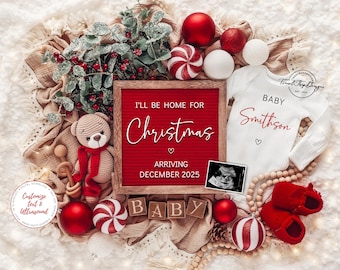 Christmas Pregnancy Announcement, Gender Neutral (Digital Download)