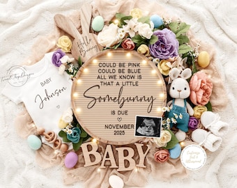 Easter Pregnancy Announcement: Somebunny is Due (Digital Download)