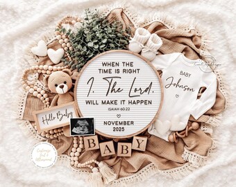 Religious Pregnancy Announcement Template: IVF Miracle (Digital Download)
