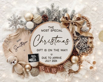 Christmas Pregnancy Announcement | Holiday Gender Reveal (Digital Download)
