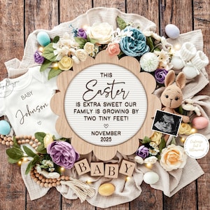Easter Pregnancy Announcement: Spring Baby Reveal (Digital Download)