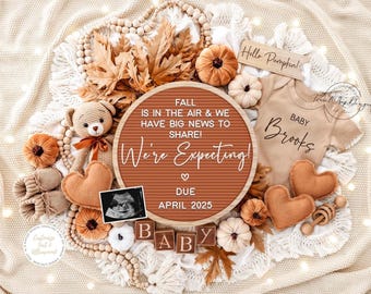 Fall Pregnancy Announcement: Gender Neutral Social Media Reveal (Digital)