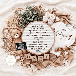 Religious IVF Pregnancy Announcement Template: Miracle Baby (Digital Download)