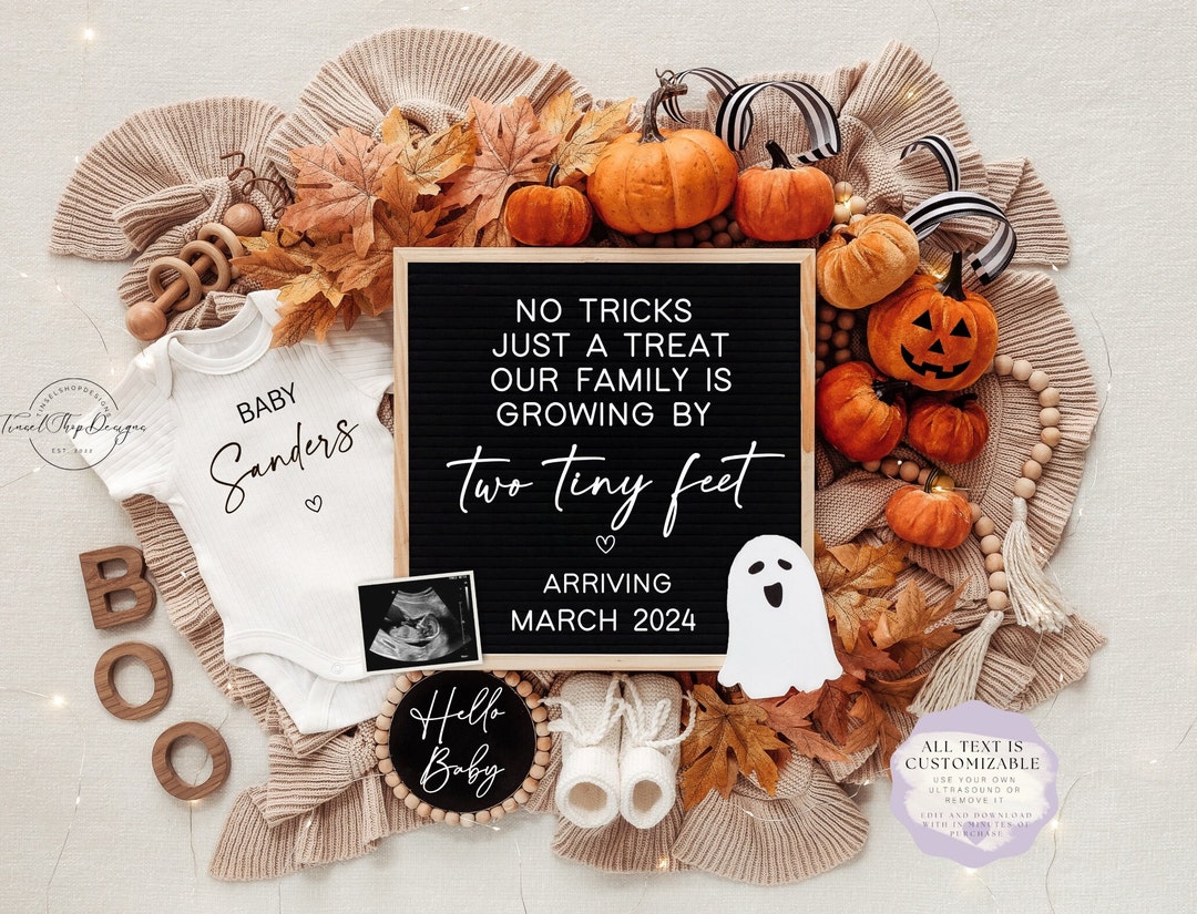 Halloween Pregnancy Announcement Digital Fall Baby Announcement Spooky Halloween Pregnancy Announcement Digital Fall Baby Announcement Spooky