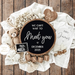 Pregnancy Announcement Template, Digital Baby Announcement, Instant Download, Editable Baby Announcement, Social Media Reveal, Meet you