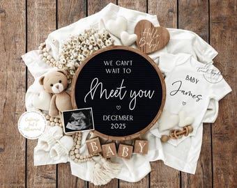 Editable Pregnancy Announcement Template: Social Media Reveal (Digital Download)