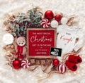 Christmas Pregnancy Announcement: Holiday Digital Baby Announcement, Special Gift, Editable Template