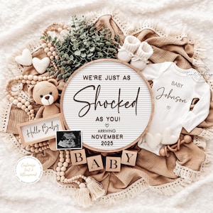 Editable Pregnancy Announcement Template, IVF Miracle (Digital Download)