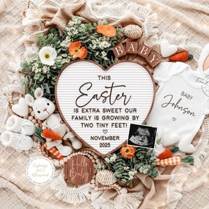 Easter Pregnancy Announcement: Custom Baby Reveal (Digital Download)