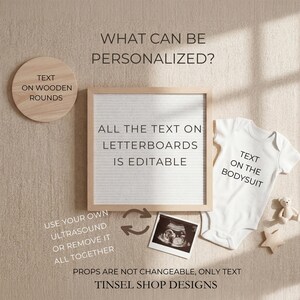 Pregnancy Announcement Template, Digital Pregnancy Announcement, Baby Announcement, Instant Download, Editable Baby Announcement, Secret image 8
