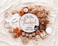 Thanksgiving Pregnancy Announcement Fall Digital Baby Announcement Autumn Editable Template Instant Download Personalized Extra Thankful