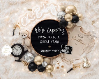New Year Pregnancy Announcement: January 2025 Reveal (Digital Download)