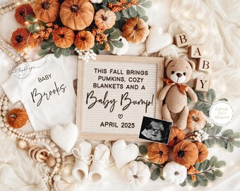 Fall Pregnancy Announcement: Gender Neutral Social Media Reveal (Digital)