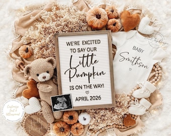 Fall Pregnancy Announcement: Gender Neutral Digital Download