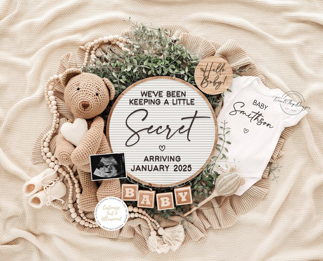 Pregnancy Announcement Digital, Baby Announcement, Instant