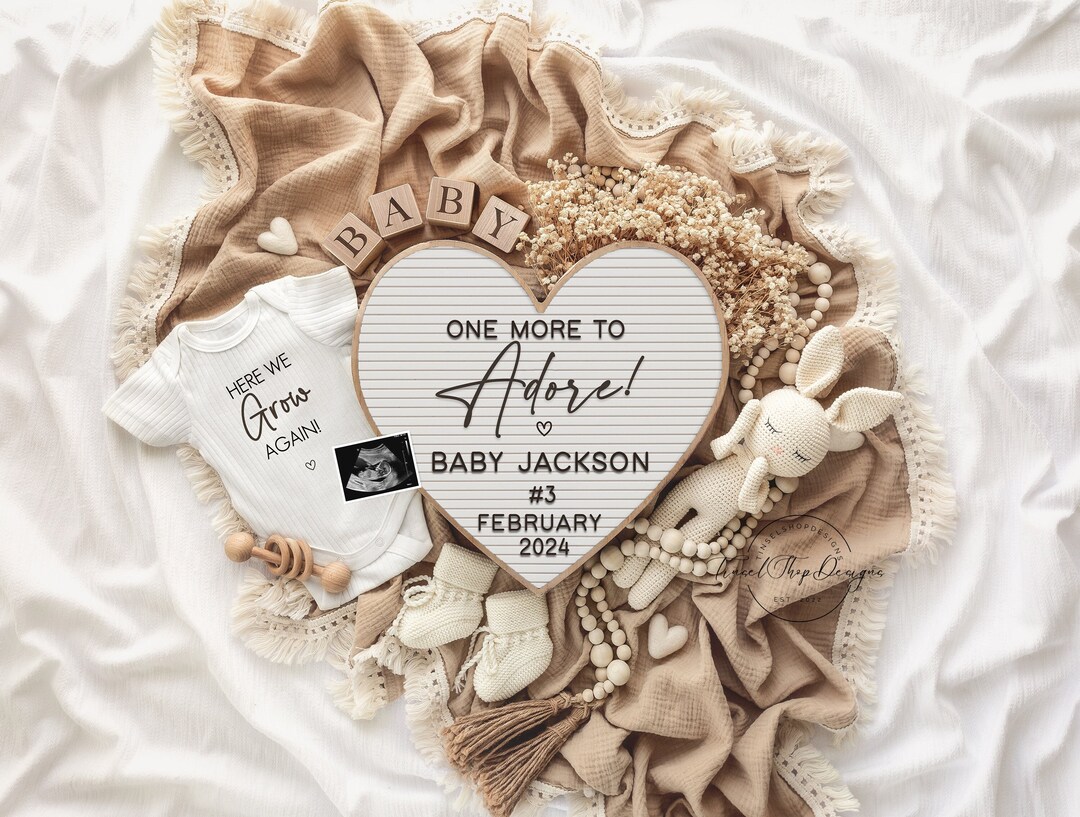 Digital Pregnancy Announcement Gender Neutral Baby Etsy