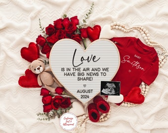 Valentines Pregnancy Announcement: Love is in the Air (Digital Download)