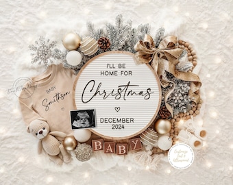 Christmas Baby Announcement: December Pregnancy Reveal (Digital Download)