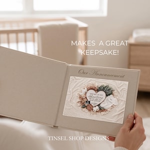 Pregnancy Announcement Template, Digital Pregnancy Announcement, Baby Announcement, Instant Download, Editable Baby Announcement, Secret image 11