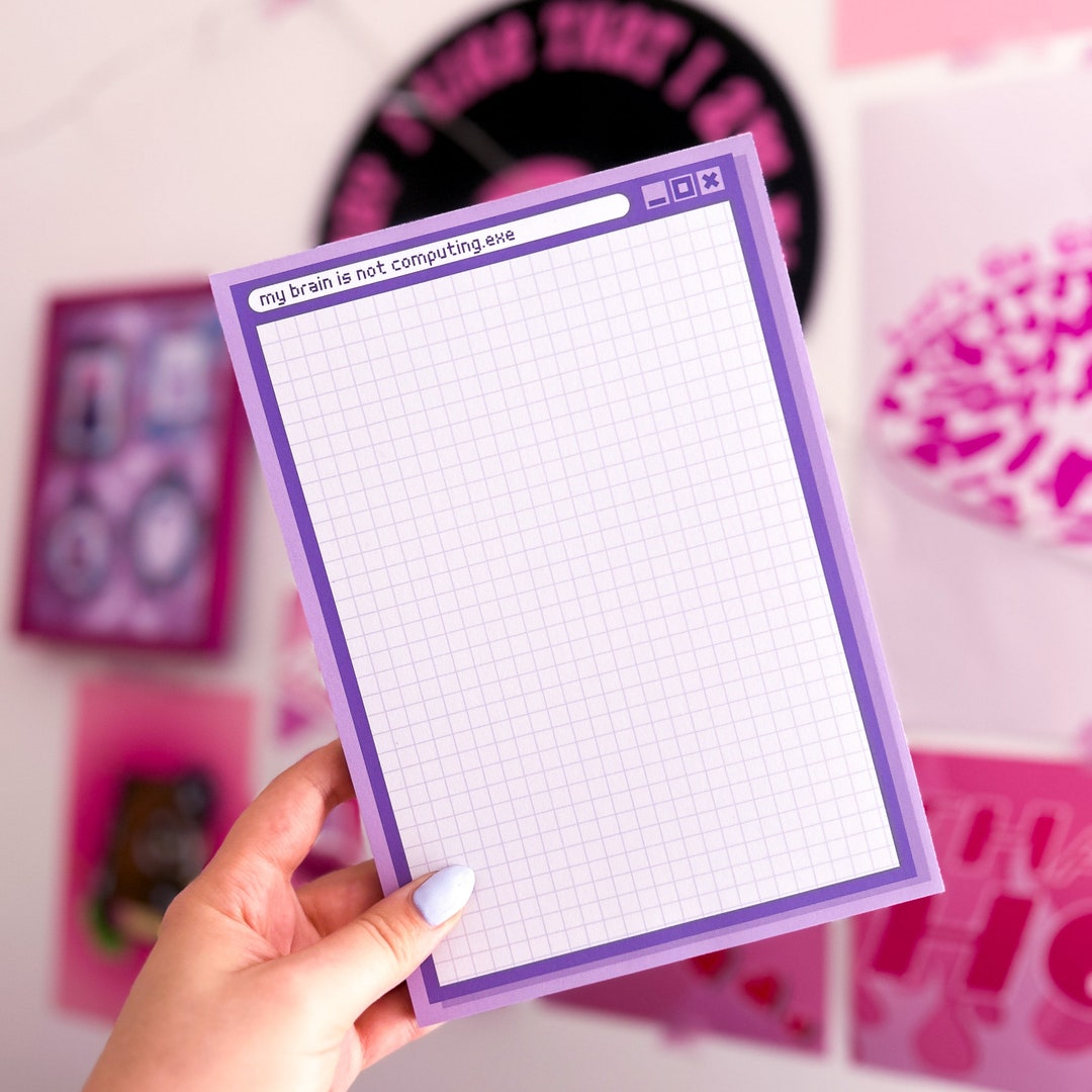 Brain Dump Squared A5 Notepad | Square Gridded Desk Stationary | Daily ...