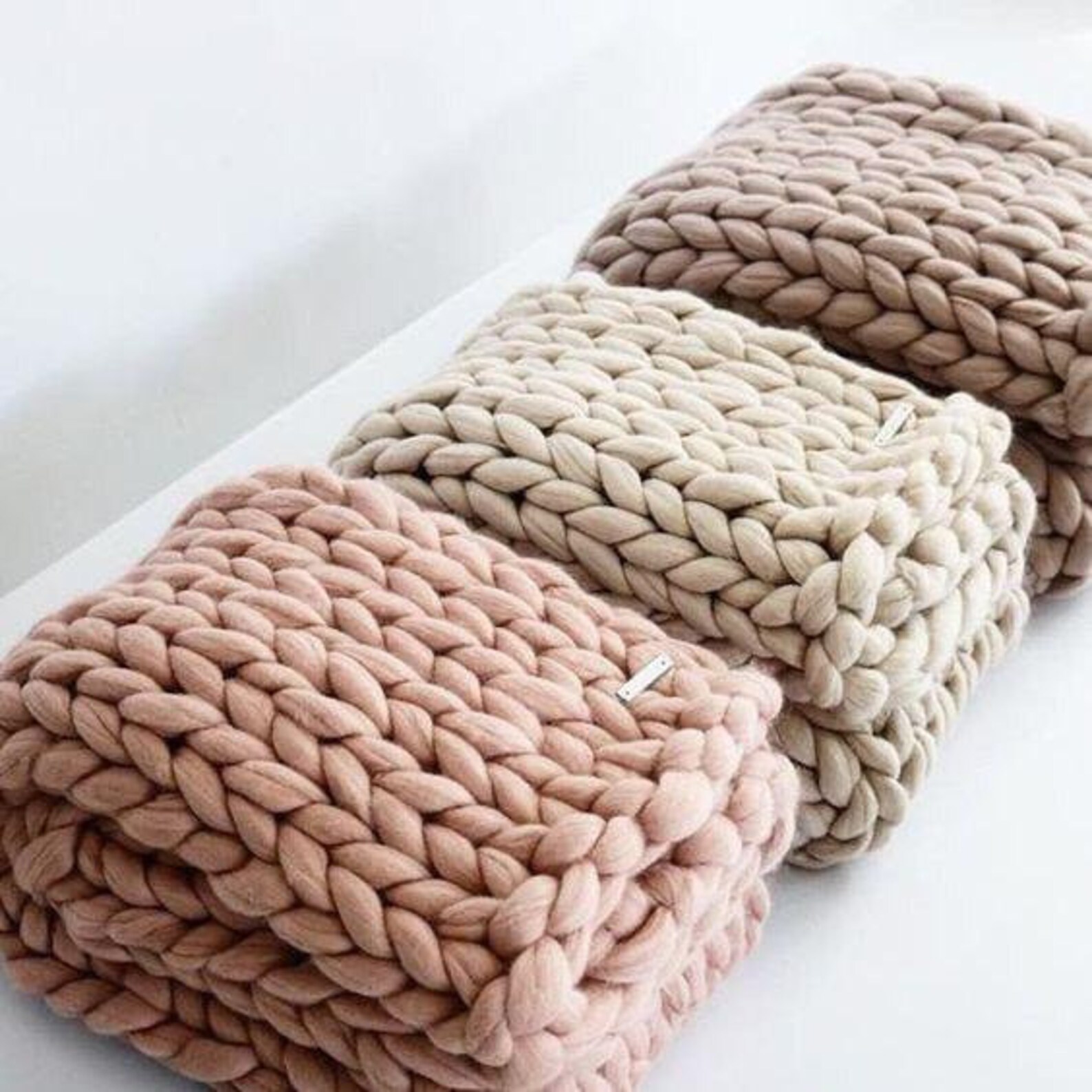 Chunky Knit Wool Blanket Chunky Knit Throw Large Blanket Etsy