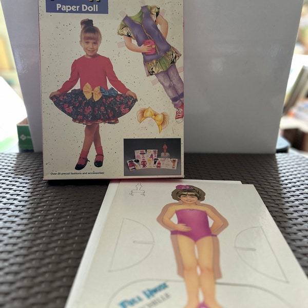 Full House Michelle Tanner Vintage Large Paper Doll - Unused 1990s Sitcom nostalgia