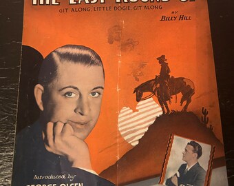 1933 Vintage Antique Sheet Music The Last Round-Up Git Along Little Dogie Billy Hill Joe Morrison from VolakisVintage